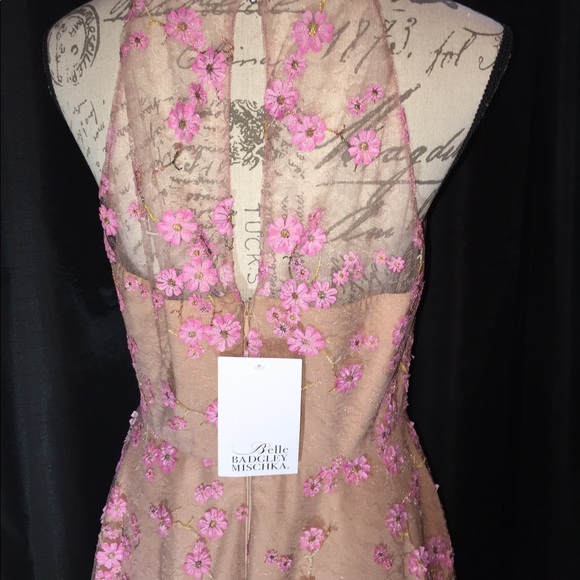 Belle Badgley Mischka Lace High Low Dress - Picture 3 of 8